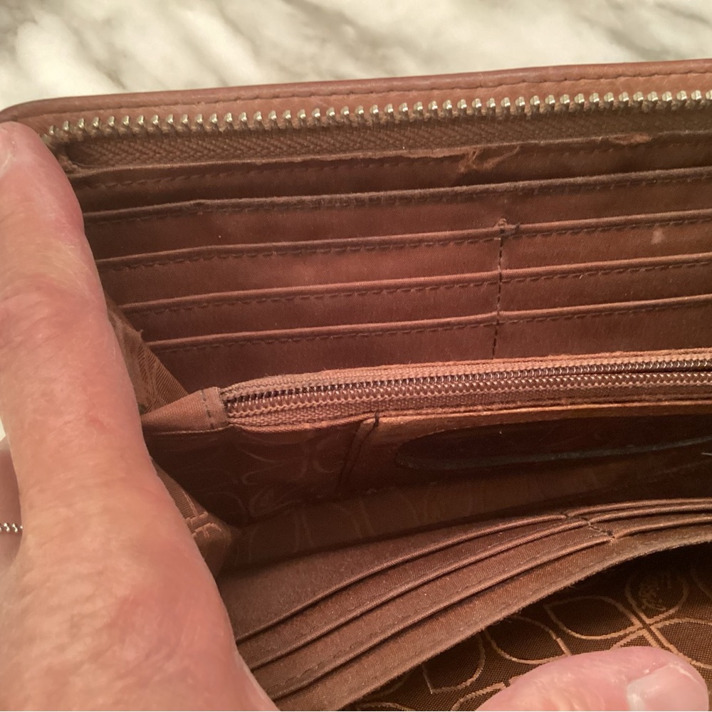 Brown Fossil Wallet Rust Color, Worn With Many Mi… - image 3